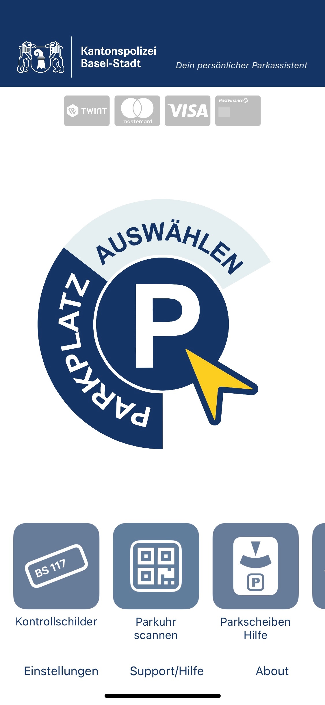 Justiz- und Sicherheitsdepartement des Kantons Basel-Stadt - «ParkSmart  Basel»: Komfortabel Parkieren per App